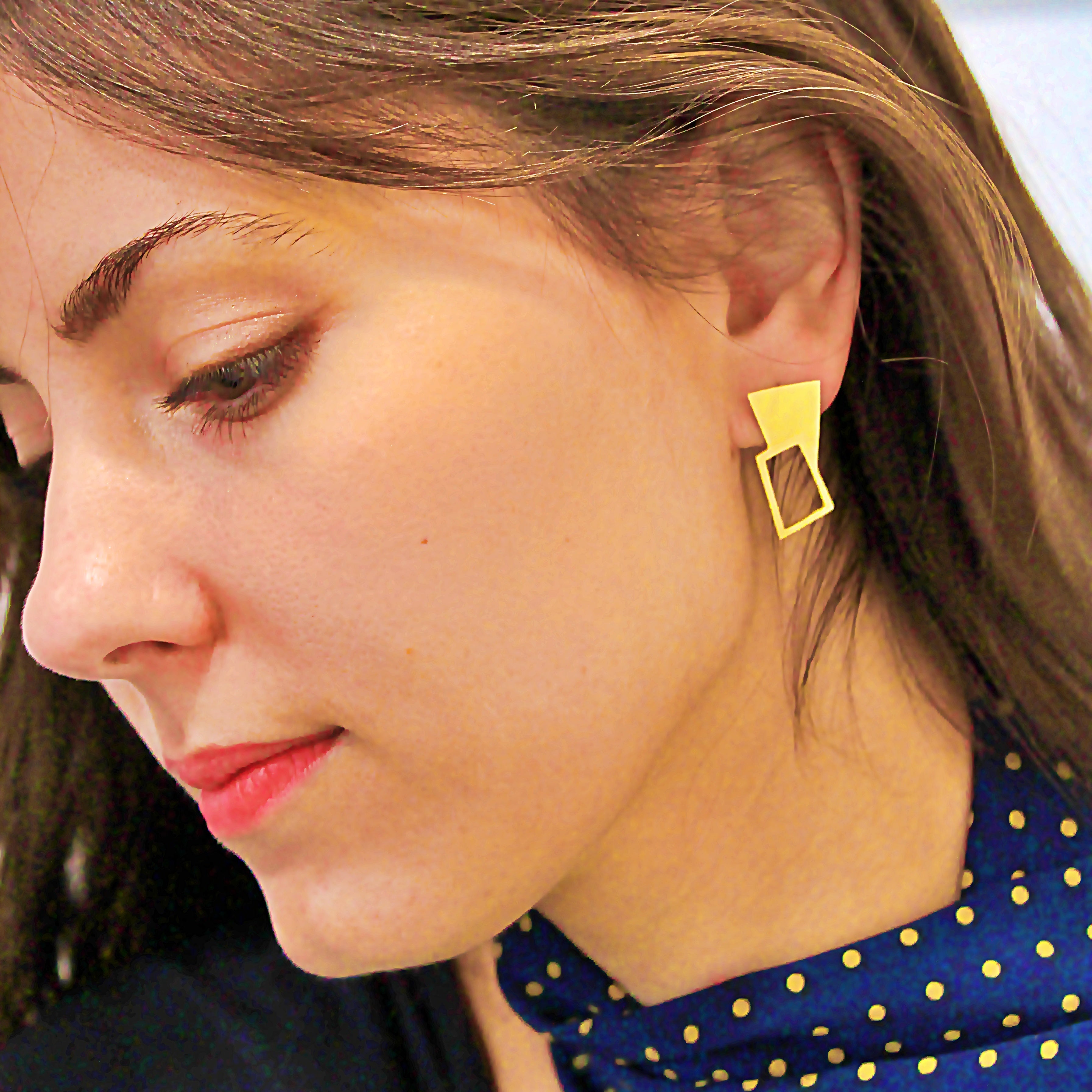 ROHE gold-plated designer earrings